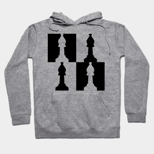 Chess bishops Hoodie by William Faria